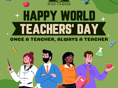 Happy World Teachers Day app branding design graphic design illustration logo typography ui ux vector