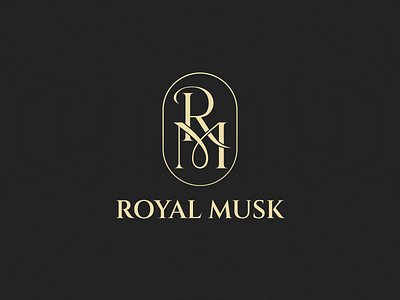 Royal Musk - Perfume Logo Design best dribbble shots brand identity branding cent logo design illustration letter perfume logo design letterlogo lettermark monogram logo monogramlogo perfume logo perfume logo design rimongraphics royal logo royal musk perfume logo design ui wordmark