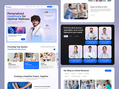 Wellcare - Healthcare Landing Page consultation doctor healthcare hospital landingpage medical orbix patient pharmacy selfcare telemedicine uxui design website wellness