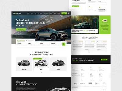 My Cardirect - Luxury Car Rental Website car car rental landing page carrental carsubscription designtrends luxurybranding luxurycars modernui rental website subcripation plan ui design uiux ux design web design webdesign