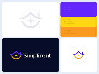 Simplirent Logo Design abstract logo app icon brand identity branding creative logo logo design real estate logo simplirent logo deisgn