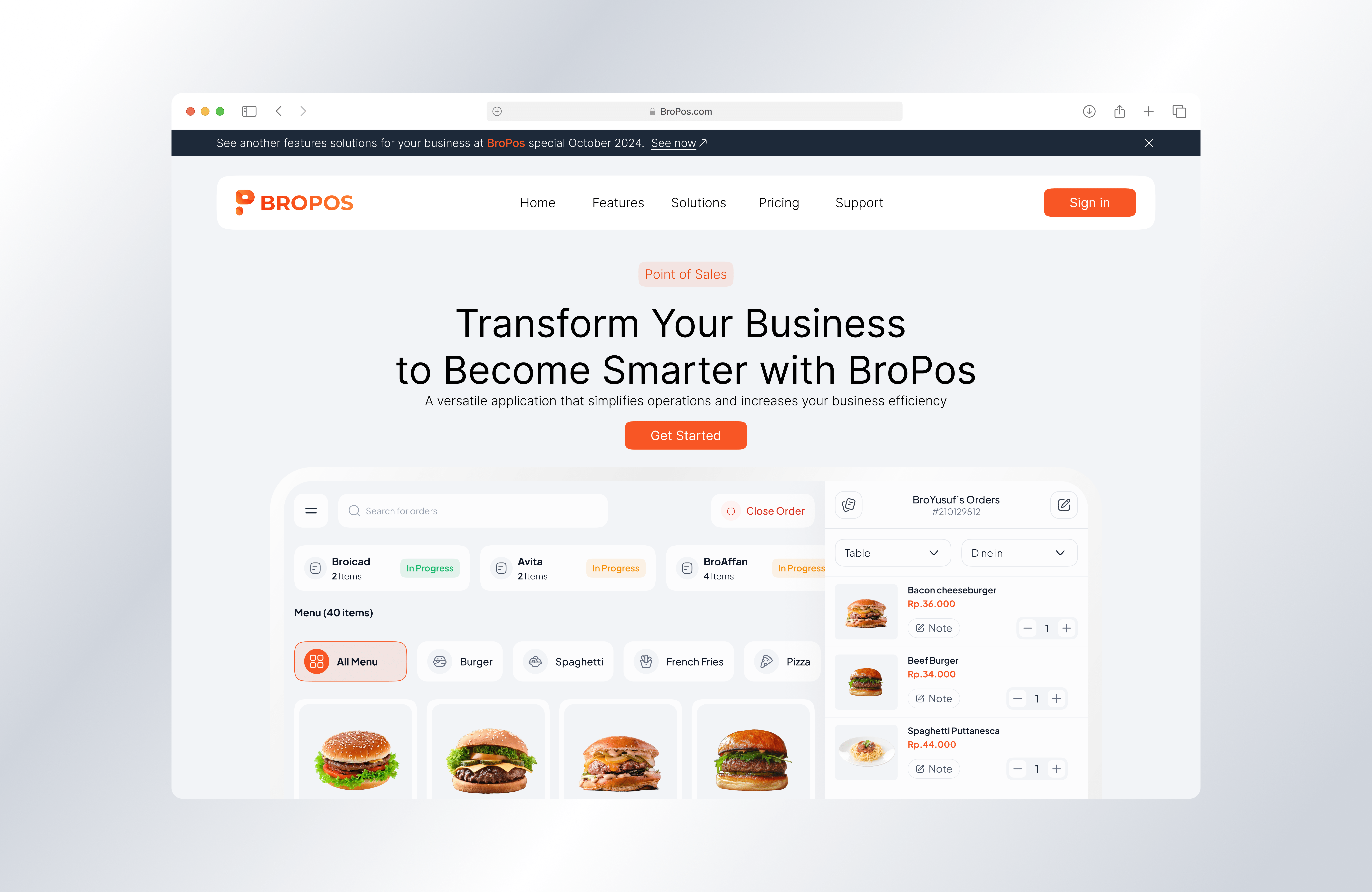 BroPos - Hero Point Of Sales landingpagepos point of sales pos uipos websitepos
