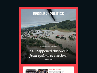 People & Politics branding #11 branding editorial design email template design header media newsletter politics