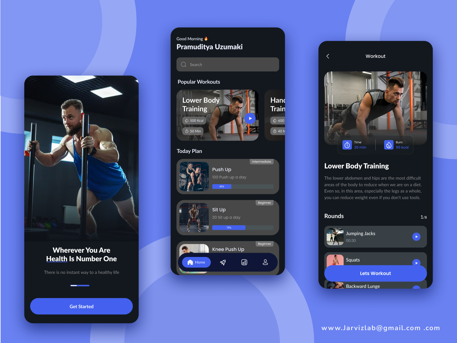 Activity Fitness Tracker Mobile App Ui Design by Jarviz Lab || UI/UX ...