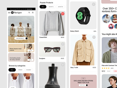 Fashion Ecommerce Mobile App cloth clothing app e commerce ecommerce app ecommerce app design ecommerce mobile app fashion fashion app fashion brand mobile app mobile design modern design online shop product design shop shopping shopping app trendy ui uiux