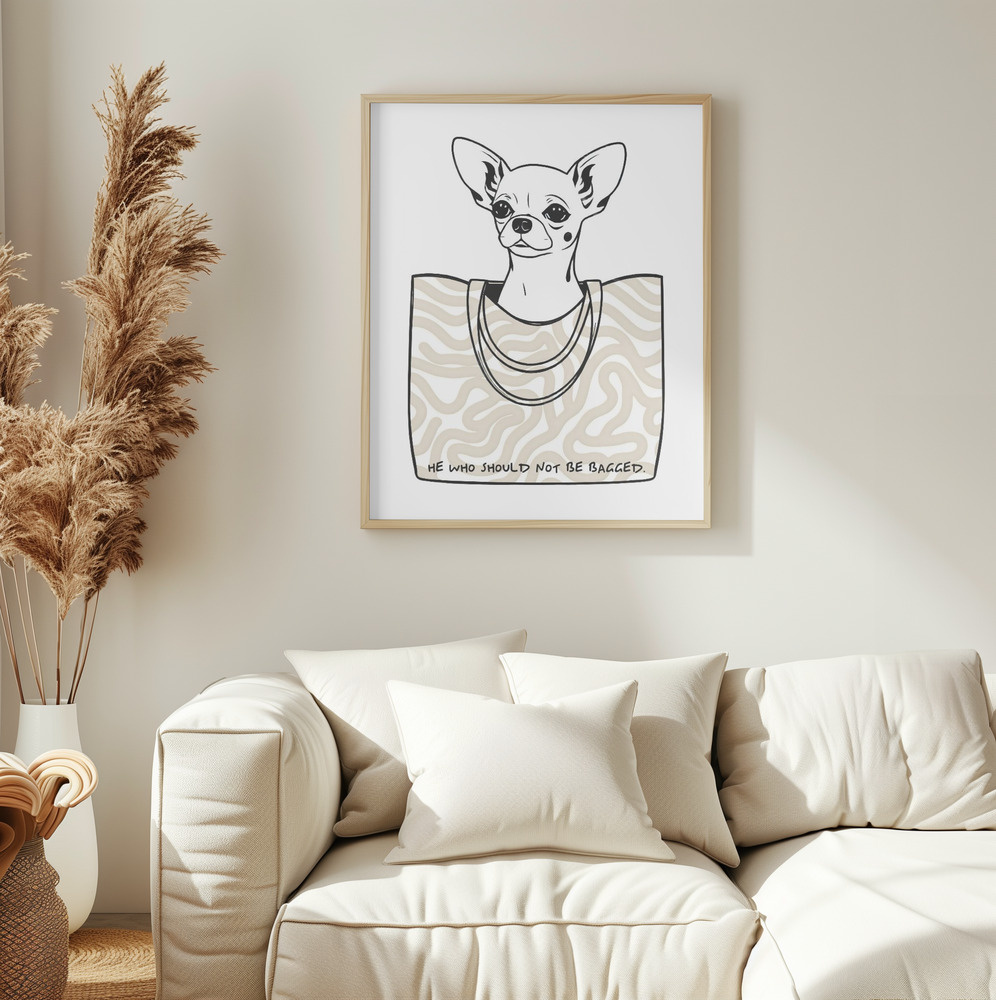 He Who Should Not Be Bagged boho chic cute design dog graphic design illustration logo minimal modern pattern pet