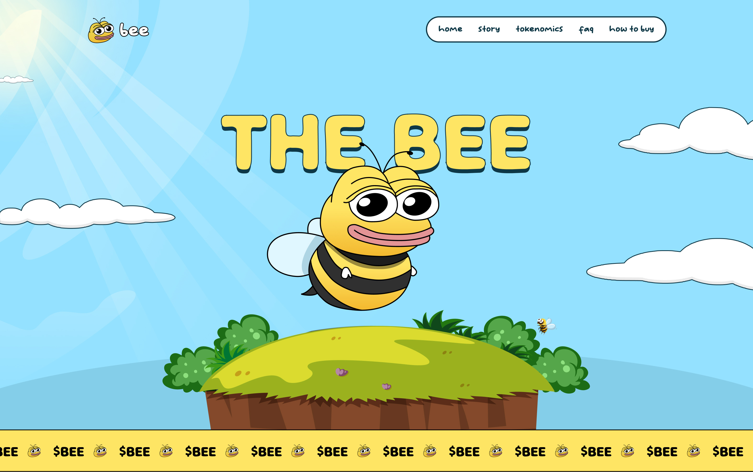 BEE - Meme Token Landing Page by Abu Raihan ‌ on Dribbble