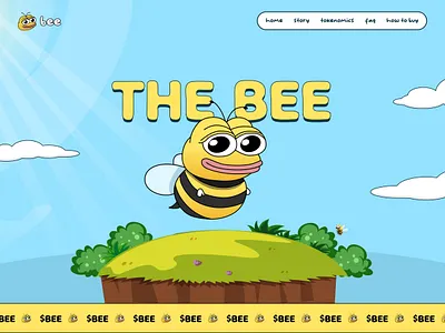 BEE - Meme Token Landing Page base base token bee bee meme coin landing page blockchain cryptocurrency defen elon floki inu mem meme meme coin meme token pepe shiba shiba token solana stonk website