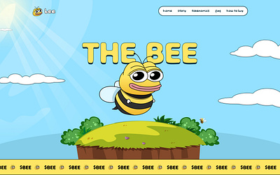 BEE - Meme Token Landing Page base base token bee bee meme coin landing page blockchain cryptocurrency defen elon floki inu mem meme meme coin meme token pepe shiba shiba token solana stonk website