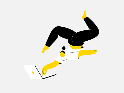 Engaging Animation character character design character illustration darren brown design female flat illustration illustrator laptop pose vector woman