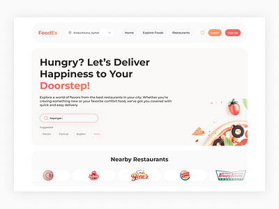 Food Delivery Website food delivery product ui ux web