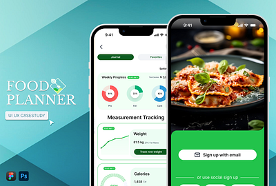 Food Planner - Mobile App appdesign design mobiledesign ui uxdesign