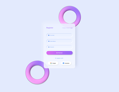 Form UI light form login sign in ui ui design web design web ui