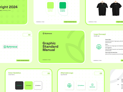 Bytenova Graphic Standard Manual brand branding design graphic graphic design guide logo manual ui ux