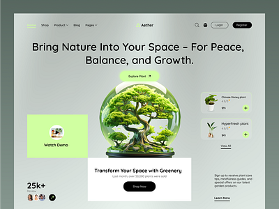 Indoor Plant Ecommerce website ecommerce ecommerce website graphic design landing page online selling plant shop plant web design plants shopping store ui ux web design web ui website