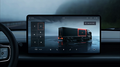 Truck concept animation car cargo concept dashboard design display hmi infotainment innovation transport truck ui