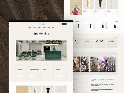 Beauty Bar Website Redesign beauty cosmetics design hair salone hairsalon high end highend landing page layout luxury modern online store product shopify ui uiux ux web web page website