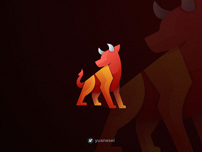 Red Bull aggresive animal logo bull colorful logo creative energy logo logo design red strong