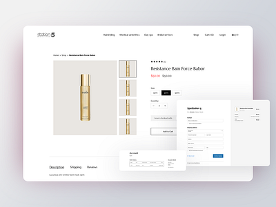 Beauty Bar Product page beauty checkout cosmetics design layout modern online store page page design product ui uiux user interface ux