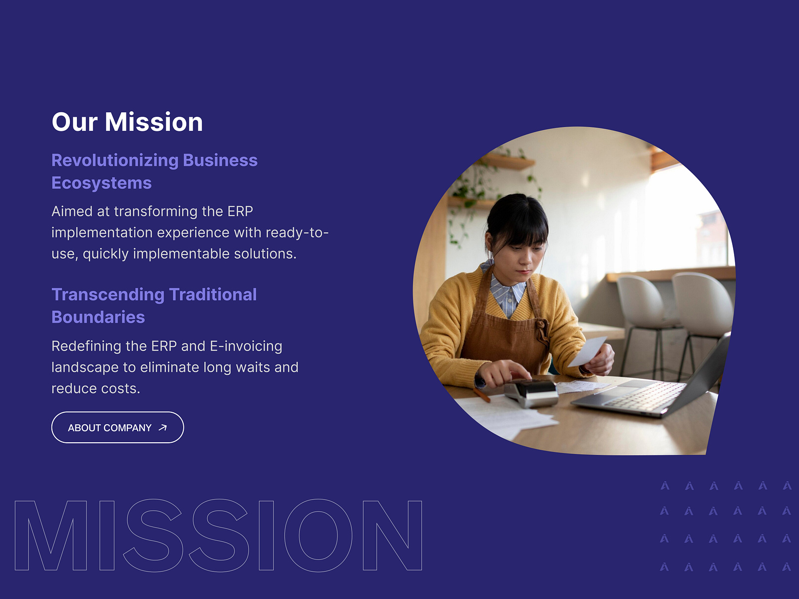 OUR MISSION VISION SECTION DESIGN intelligence overview