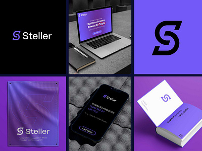 Steller Crypto Logo Design blockchain branding crypto defi exchange fintech gradient icon identity lettering logo saas stablecoin tech token typography wallet