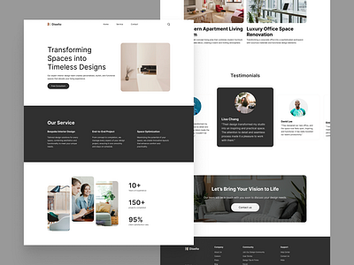 Interior Design Studio - Landing Page branding design ui web web design