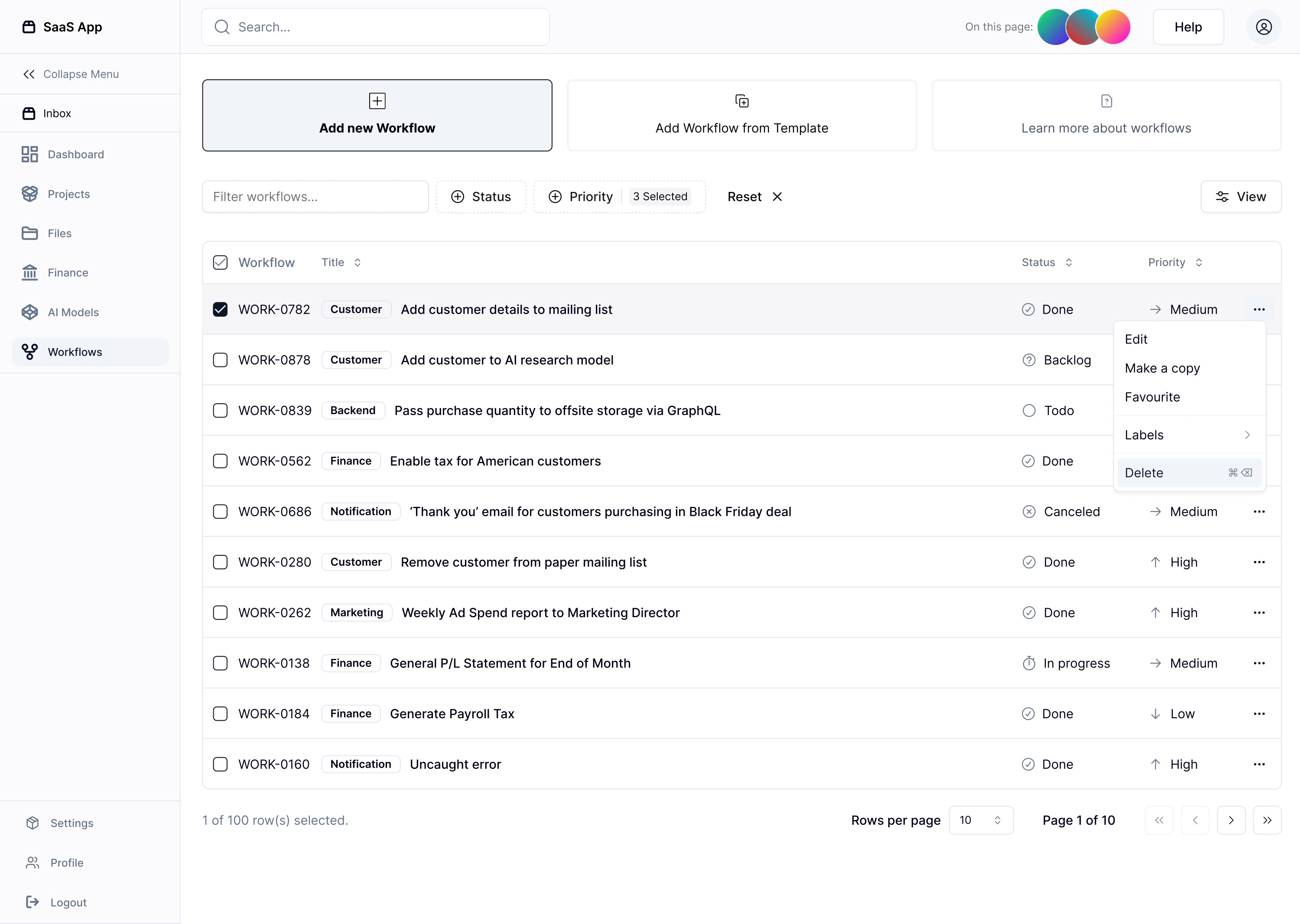 Example of Fast Shadcn App Design