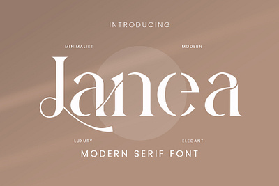 Janea Modern Serif Font background beauty beige branding design elegant elegant font font graphic design illustration logo luxury mockup modern serif