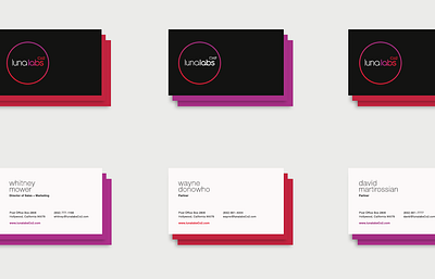 Luna Labs branding business cards cannabis icons identity logo visual design