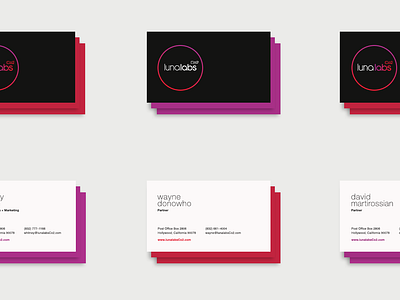 Luna Labs branding business cards cannabis icons identity logo visual design