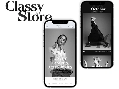 Classy Store (Fashion App) app design ui ux