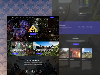 Gaming Website Redesign ark blockchain design gaming landing page modern online gaming play site ui uiux ux web 3 web design web ui web3 website