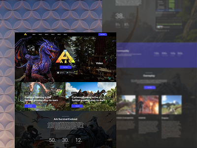 Gaming Website Redesign ark blockchain design gaming landing page modern online gaming play site ui uiux ux web 3 web design web ui web3 website