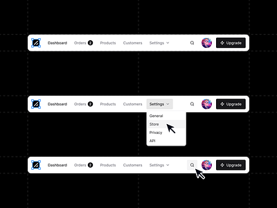 shadcn/ui navbar design system figma navbar shadcn shadcn ui topbar