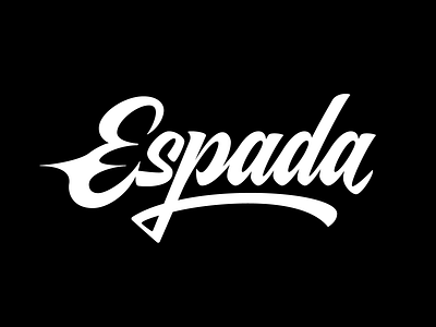 Espada calligraphy font lettering logo logotype typography vector