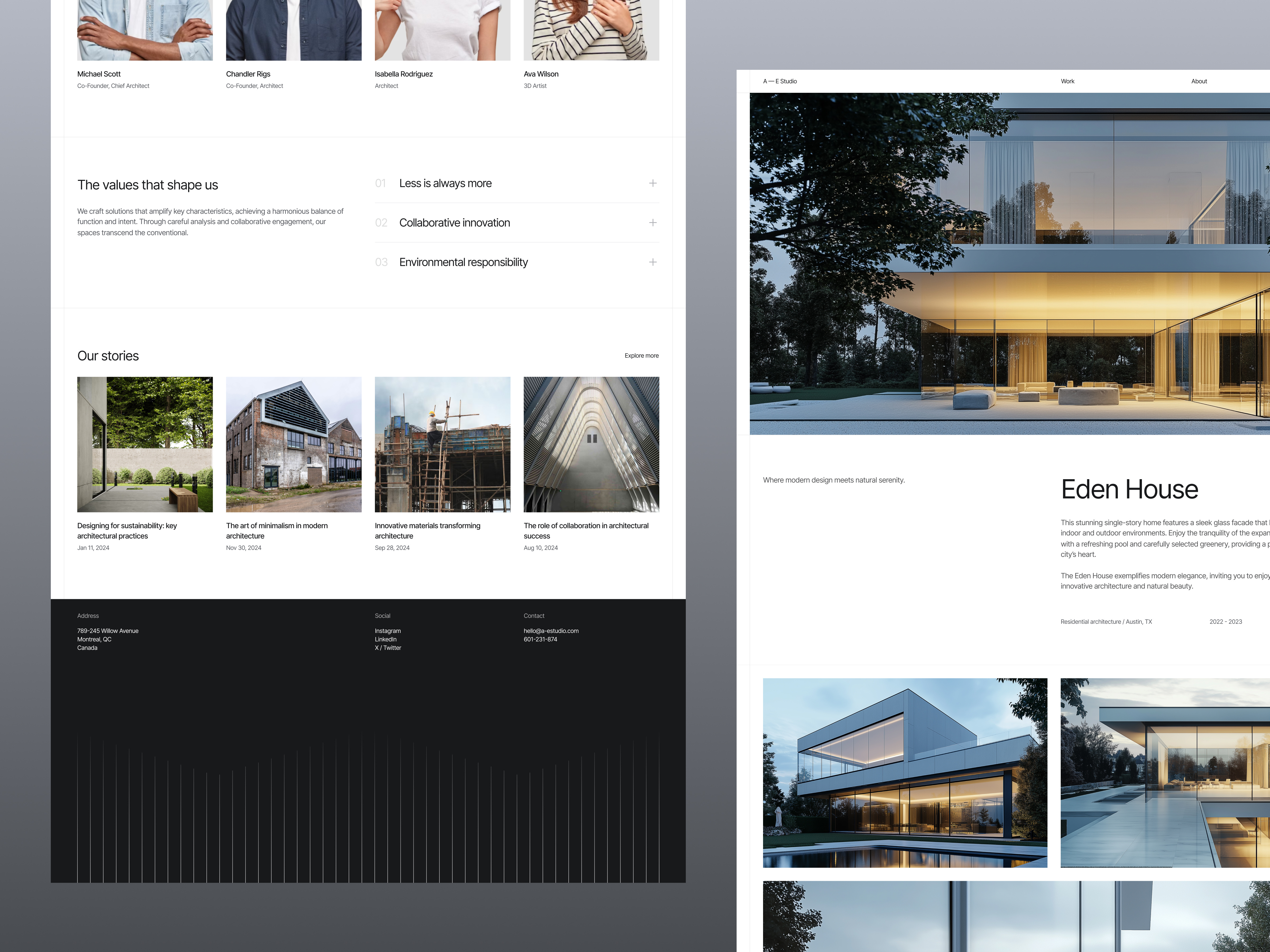 Example of Web Design / A — E Studio
