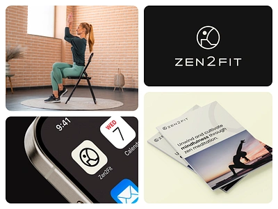 Zen2Fit Brand Identity app app logo art direction brand development brand identity brending fitness logo logo design logo designer logotype mark meditation spirit symbol yoga zen zen2fit