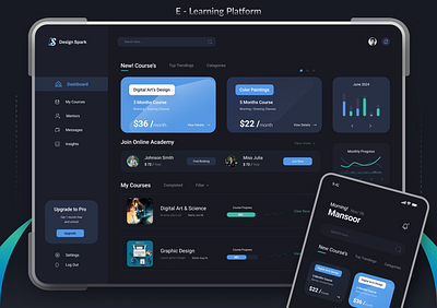 UI/UX Design for Modern E-Learning Experiences digitallearning edtech educationalapp elearning interactiondesign mobileappdesign uiuxdesign userexperience userinterface webdesign