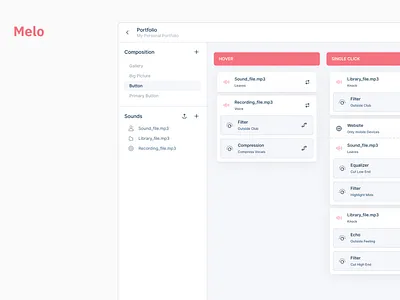 Digital Sound Experience configuration editor interaction no code sound visual coding webapp