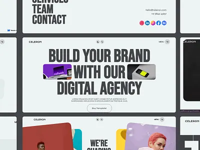 Celeron - Webflow Agency Template agency agency template agency website agency website design branding company creative creative agency design digital agency portfolio studio template ui ux web web design webdesign webflow template website