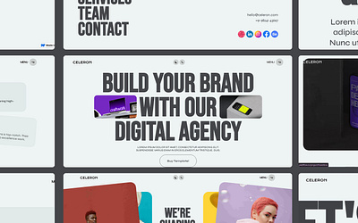 Celeron - Webflow Agency Template agency agency template agency website agency website design branding company creative creative agency design digital agency portfolio studio template ui ux web web design webdesign webflow template website