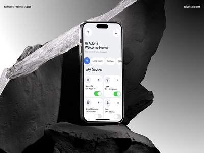 Smart Home App adom app app design app ui home app home control smart home app ui ux
