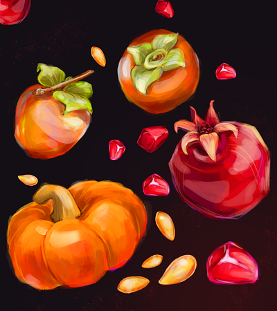 Color Palette adobe photoshop autumn daily digital illustration fruit illustration vector