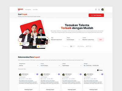 Case Study Reqruitment Professional Website ui