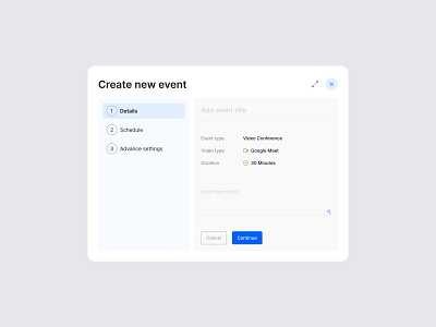 Create new event UI/UX Design best event card ui clean interface dashboard ui design system editor ui design event card ui event ui eventmanagement inventory modal design popup saas component design simple ui top ui ui design uiux