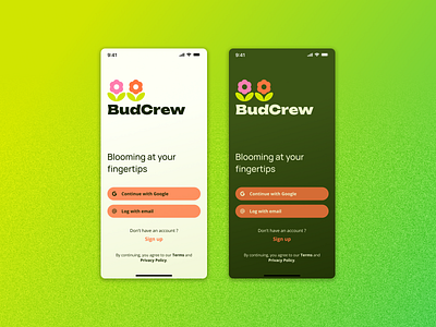 🌷Garden inspired flower delivery app designinspiration florist flower garden landing login mobileapp ui ux