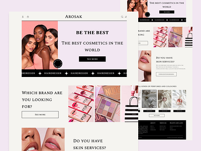 Arosak Makeup Store app design branding design graphic design illustration makeup makeup design makeup website design ui uidesign uiux uiux design