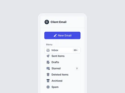Sleek Sidebar design icon ui ux