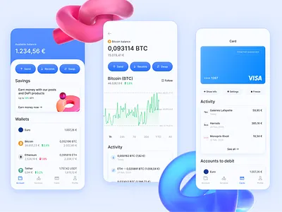 Neo Crypto Bank App app bank card crypto mobile money payment ui ux wallet