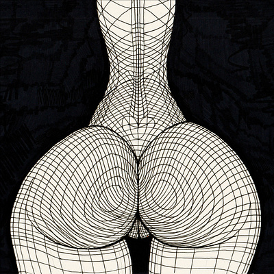 Nude_04 abstract drawing illustration pendrawing